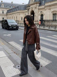 DAXUEN Gothic tie-dye wide-leg pants — model photo