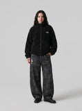 DAXUEN Gothic tie-dye wide-leg pants — model photo