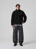 DAXUEN Gothic tie-dye wide-leg pants — model photo