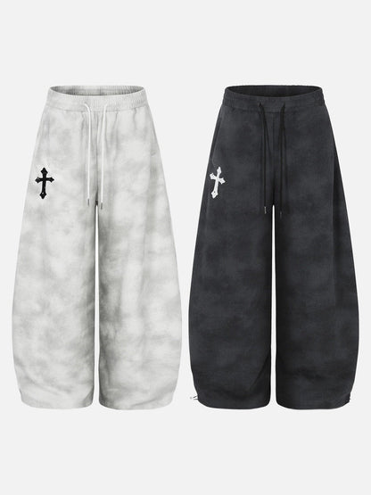 DAXUEN Gothic tie-dye wide-leg pants