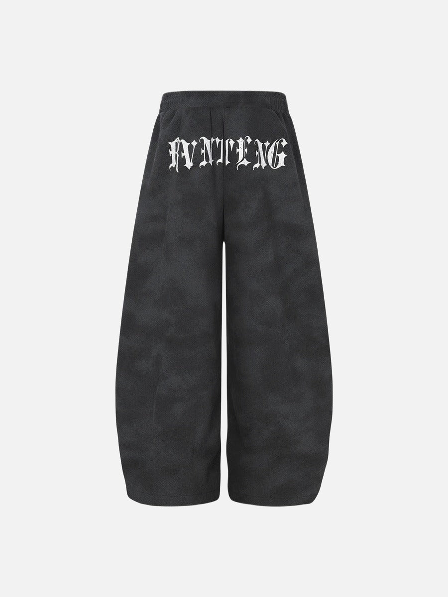 DAXUEN Gothic tie-dye wide-leg pants