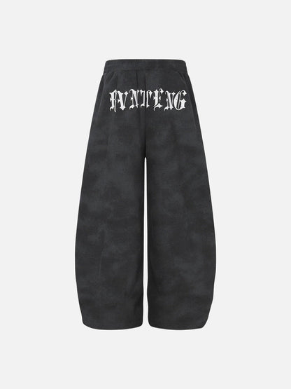 DAXUEN Gothic tie-dye wide-leg pants