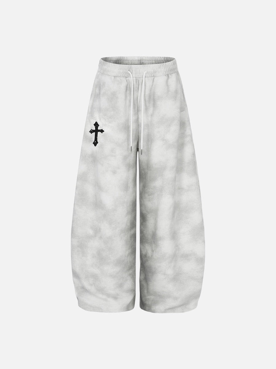 DAXUEN Gothic tie-dye wide-leg pants