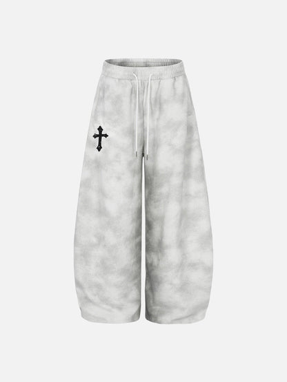 DAXUEN Gothic tie-dye wide-leg pants