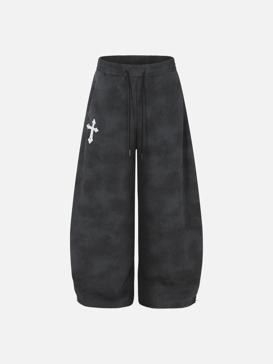 DAXUEN Gothic tie-dye wide-leg pants
