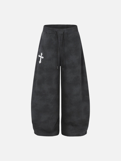 DAXUEN Gothic tie-dye wide-leg pants