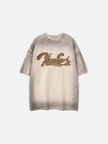 DAXUEN Oversized gradient dye T-shirt with appliqué