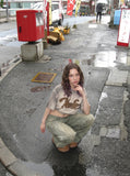 DAXUEN Gradient Appliqué Oversized T-Shirt | DAXUEN — model photo