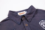 DAXUEN gradient oversized long sleeve polo shirt