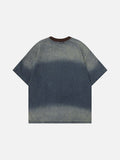 DAXUEN Oversized short-sleeved t-shirt with gradient denim wash