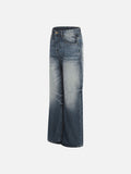 DAXUEN Gradient fade wide-leg denim jeans