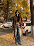 DAXUEN Gradient fade wide-leg denim jeans — model photo