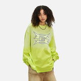 DAXUEN Oversized long sleeve t-shirt with graphic design — model photo