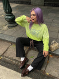 DAXUEN Oversized long sleeve t-shirt with graphic design — model photo