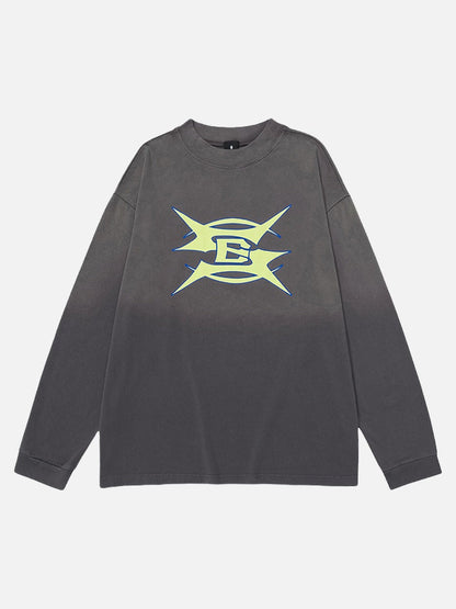 DAXUEN Oversized long sleeve t-shirt with graphic design