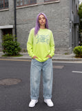 DAXUEN Oversized long sleeve t-shirt with graphic design — model photo