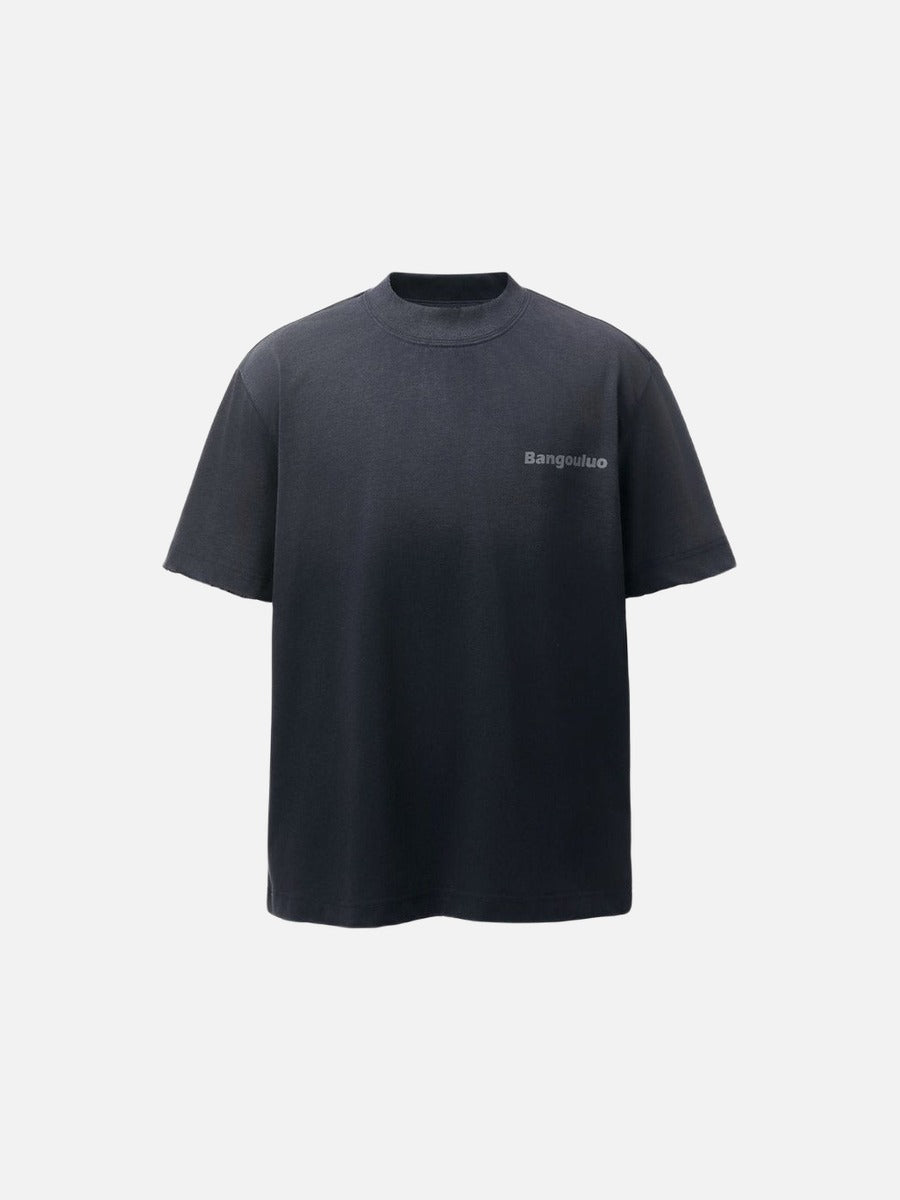 DAXUEN Gradient oversized short-sleeve T-shirt with text graphics