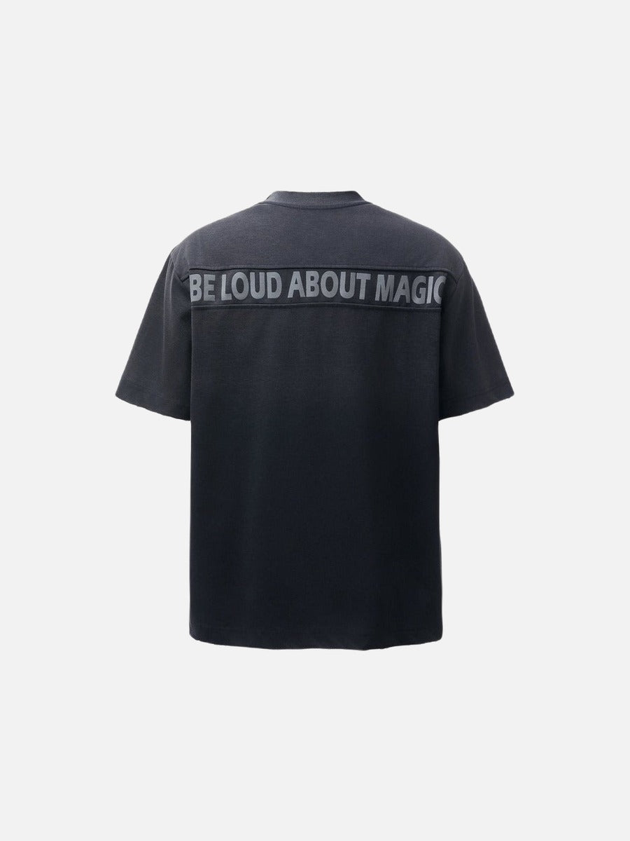 DAXUEN Gradient oversized short-sleeve T-shirt with text graphics