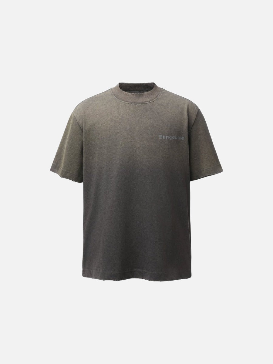 DAXUEN Gradient oversized short-sleeve T-shirt with text graphics