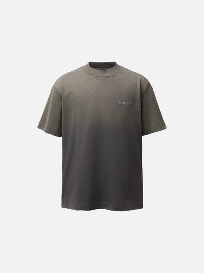 DAXUEN Gradient oversized short-sleeve T-shirt with text graphics