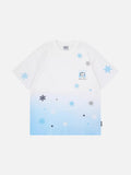 DAXUEN Gradient graphic T-shirt with dog head design