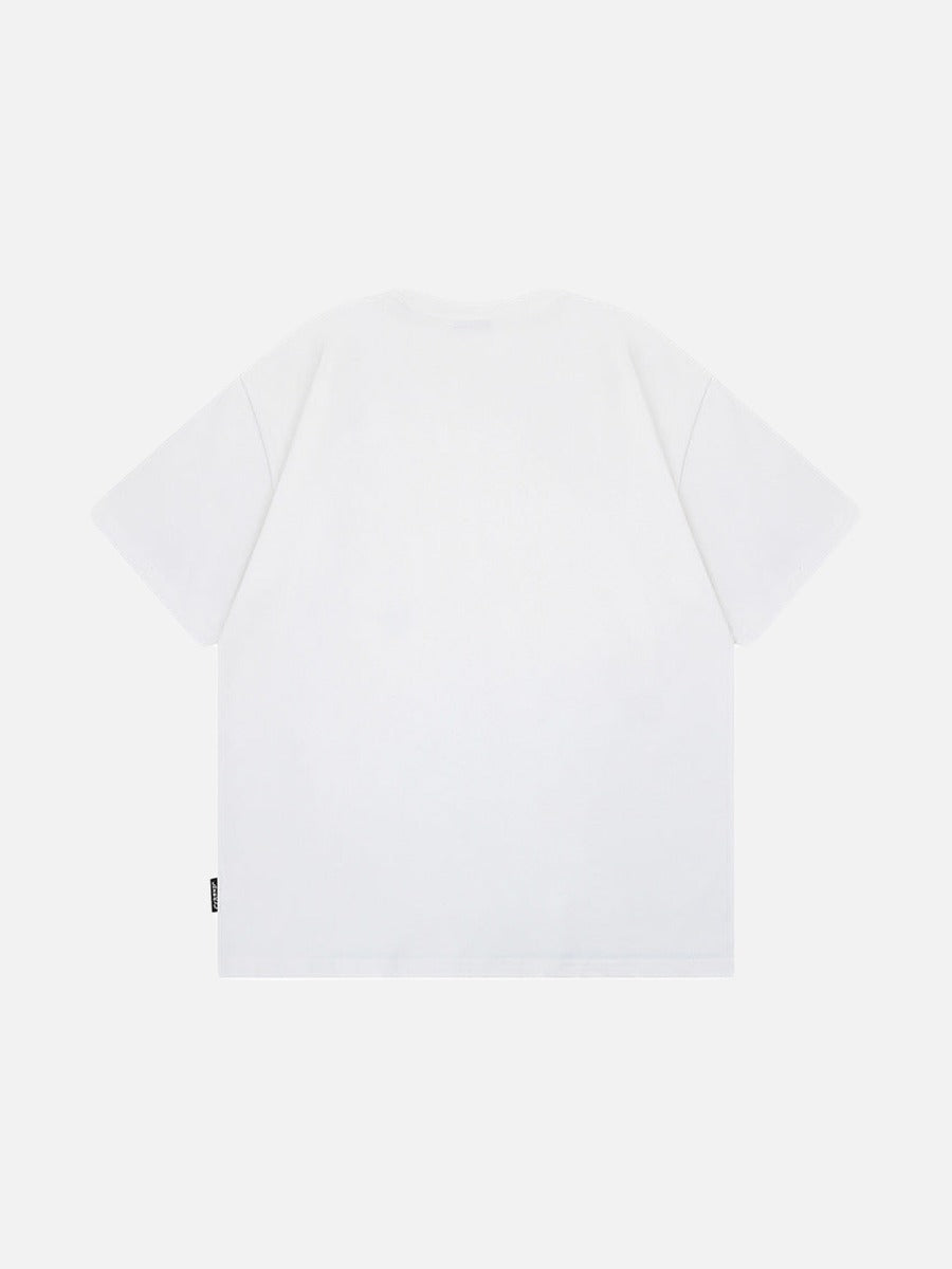 DAXUEN Gradient graphic T-shirt with dog head design