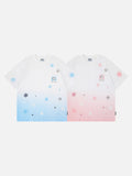 DAXUEN Gradient graphic T-shirt with dog head design