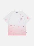DAXUEN Gradient graphic T-shirt with dog head design
