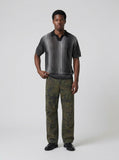 DAXUEN Short-sleeved gradient knit polo shirt — model photo