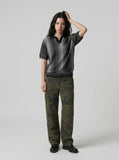 DAXUEN Short-sleeved gradient knit polo shirt — model photo