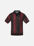 DAXUEN Short-sleeved gradient knit polo shirt