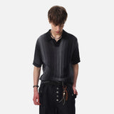 DAXUEN Short-sleeved gradient knit polo shirt
