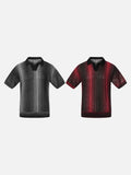 DAXUEN Short-sleeved gradient knit polo shirt