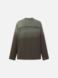 DAXUEN gradient olive green long-sleeve top with drawstrings