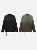DAXUEN gradient olive green long-sleeve top with drawstrings