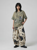 DAXUEN Gradient oversized short-sleeve graphic T-shirt — model photo