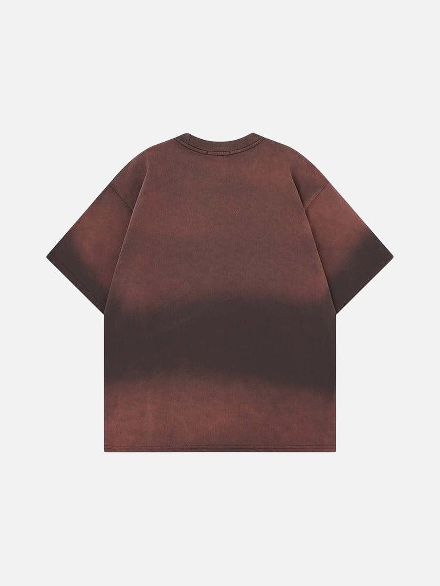 DAXUEN Gradient oversized short-sleeve graphic T-shirt