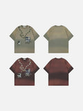 DAXUEN Gradient oversized short-sleeve graphic T-shirt