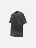 DAXUEN Short-sleeved gradient panel T-shirt with contrast trim