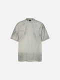 DAXUEN Short-sleeved gradient panel T-shirt with contrast trim