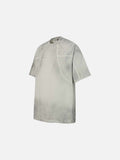 DAXUEN Short-sleeved gradient panel T-shirt with contrast trim