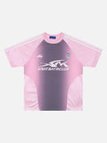 DAXUEN pink gradient panel sporty t-shirt