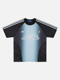 DAXUEN pink gradient panel sporty t-shirt