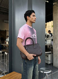 DAXUEN pink gradient panel sporty t-shirt — model photo