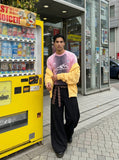 DAXUEN pink gradient panel sporty t-shirt — model photo
