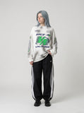 DAXUEN Gradient racing graphic long sleeve t-shirt — model photo