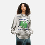 DAXUEN Gradient racing graphic long sleeve t-shirt — model photo