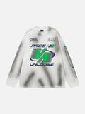 DAXUEN Gradient racing graphic long sleeve t-shirt