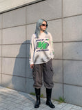 DAXUEN Gradient racing graphic long sleeve t-shirt — model photo