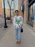 DAXUEN Gradient racing graphic long sleeve t-shirt — model photo